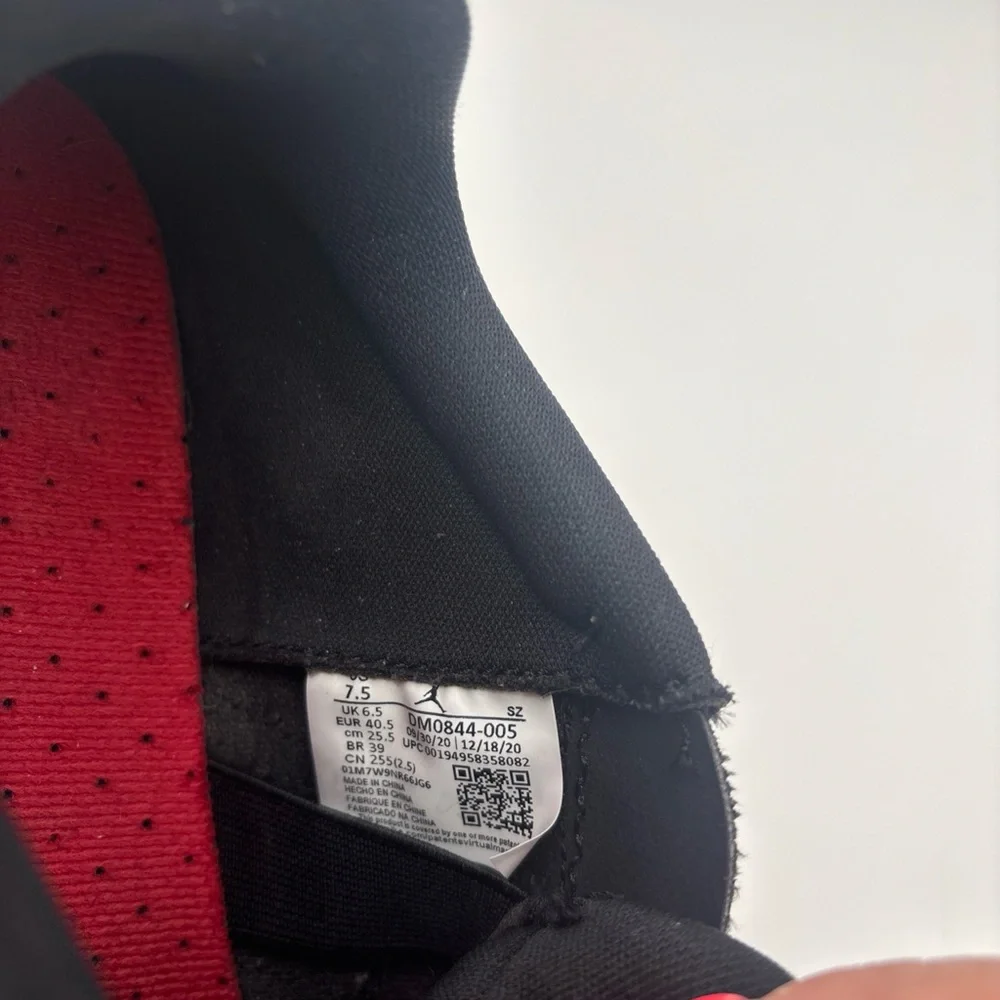 Jordan Black‎ and Red Athletic Shoes